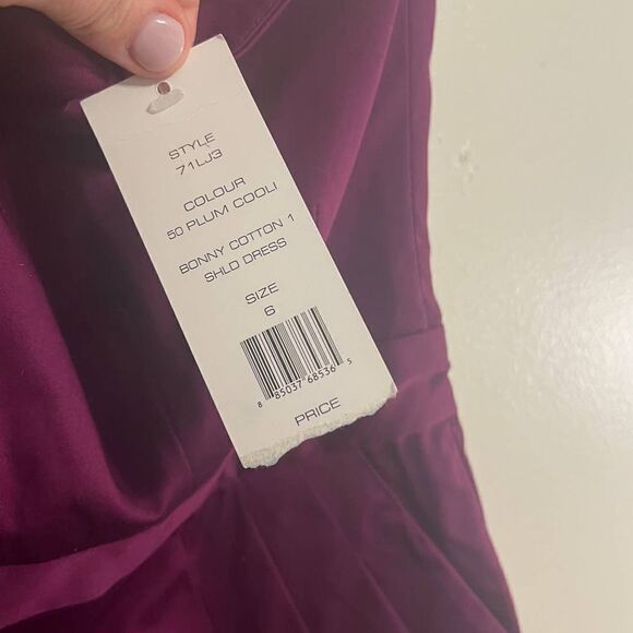French Connection Bonny Purple One Strap Dress NWT Sz. 6 - Picture 5 of 8